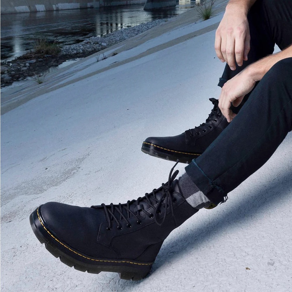 DR. MARTENS COMBS LEATHER CASUAL BOOTS - Picture 2 of 16